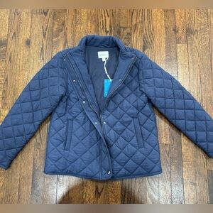 Market & Spruce navy blue quilted jacket size M